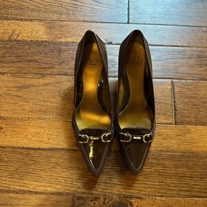 Joan & David Dark Brown Patent Leather Heels Size 7
